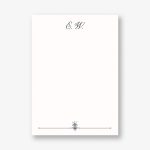 Scrollwork Floral Stationery
