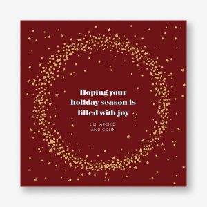 Wreath of Stars Holiday Card