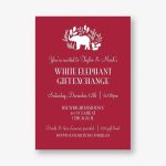 White Elephant Holiday Party Invitation
