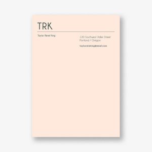 Left Aligned Stationery