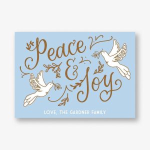Peace Joy Doves Holiday Card