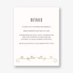 Nouveau Tulips Foil Stamped Information Card