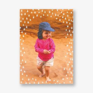 White Stars Vertical Photo Card