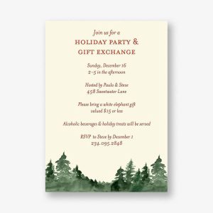 Treeline Holiday Party Invitation