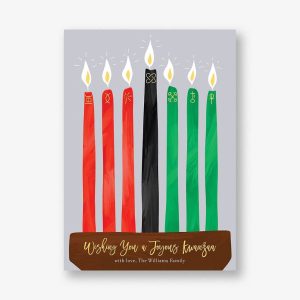 Kwanzaa Candles Holiday Card