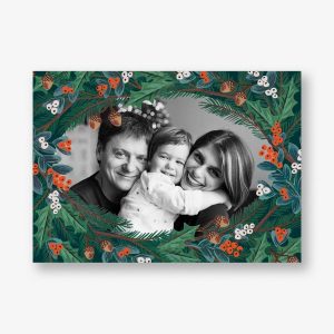 Winter Foliage Holiday Photo Card