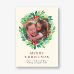 Winter Greenery Wreath Photo Card