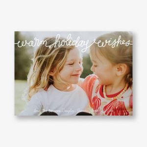 Warm Holiday Wishes Photo Card