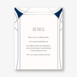 Faceted Gemstone Foil Stamped Information Card