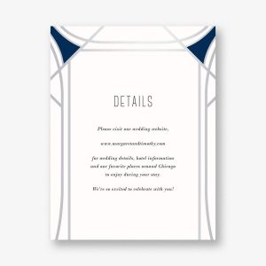Faceted Gemstone Foil Stamped Information Card