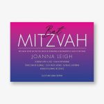 Ombre Bat Mitzvah Invitation