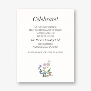 Wildflower Star Bat Mitzvah Information Card