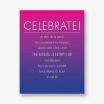 Ombre Bat Mitzvah Information Card