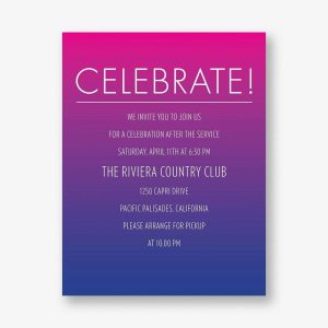 Ombre Bat Mitzvah Information Card