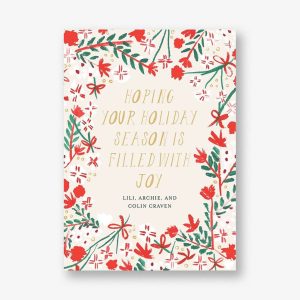 Merry Florals Holiday Card