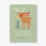 Reindeer Topper Holiday Card