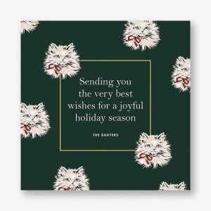 Ribbon Kitten Holiday Card