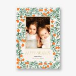 Citrus and Pine Holiday Photo Card