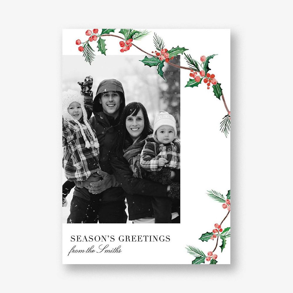 Holly Days Holiday Photo Card