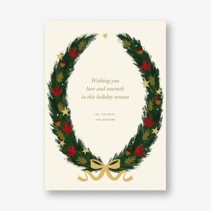 Maple Wreath Holiday Card