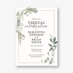 Verdant Wreath Wedding Announcement
