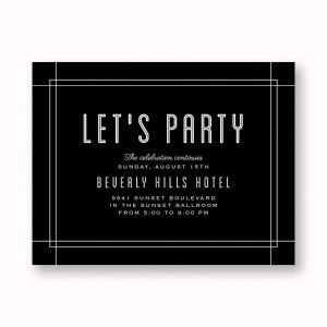 Linear Border Bar Mitzvah Information Card