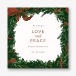Plaid Wreath Frame Holiday Card