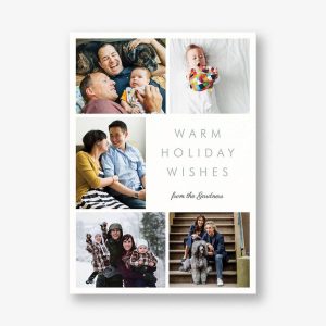 Merry Christmas Blocks Vertical Photo Card