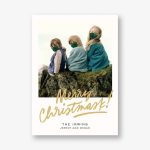 Gold Cheer Holiday Photo Card