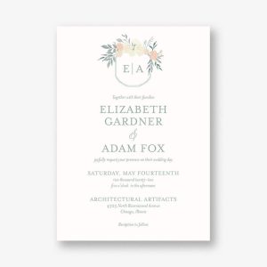 Garden Crest Wedding Invitation