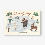 Skating Critters Postcard