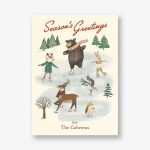 Skating Critters Holiday Card