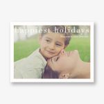 Chic Happiest Holidays Photo Card
