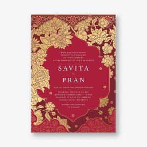 Sanganeri Wedding Invitation