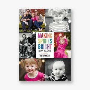 Making Spirits Bright Holiday Multi-Photo Card