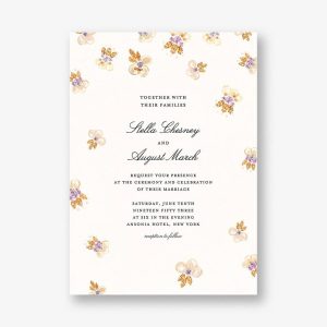 Petal Cascade Wedding Invitation