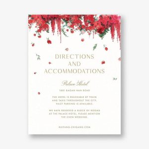 Cascading Florals Information Card