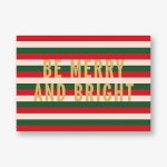 Bright Stripes Holiday Card