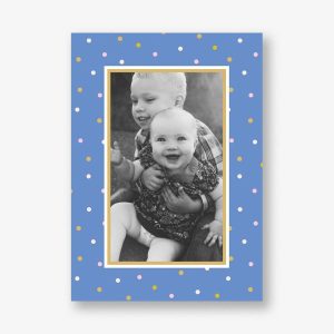Wrapping Paper Blue Holiday Photo Card