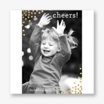 Foil Stamped Confetti Vertical Holiday Photo Card