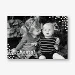 Foil Stamped Confetti Horizontal Holiday Photo Card