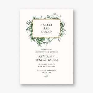 Thirlmere Wedding Invitation