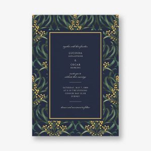 Flowering Mimosa Wedding Invitation
