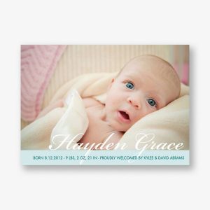 Script Girl Birth Announcement