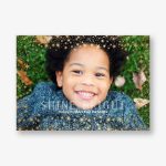 Star Border Foil Photo Card Horizontal