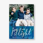 Joy and Light Hanukkah Holiday Photo Card