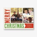 Merry Christmas Poster Multi-Photo Card