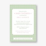 Gingham Baby Shower Invitation