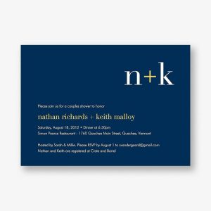 Initials Bridal Shower Invitation