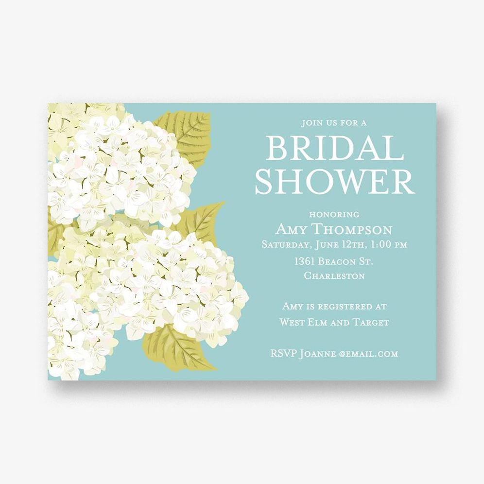 Hydrangea Bridal Shower Invitation